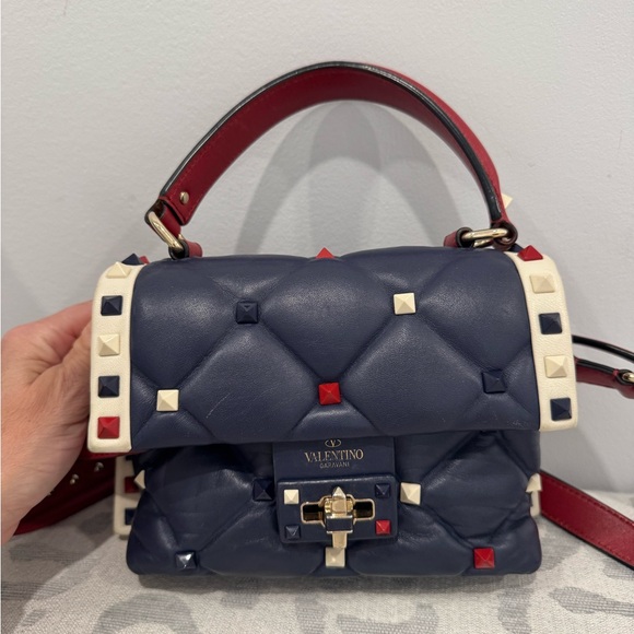 Valentino Garavani Candystud Top Handle Bag Leather Mini - Picture 3 of 17